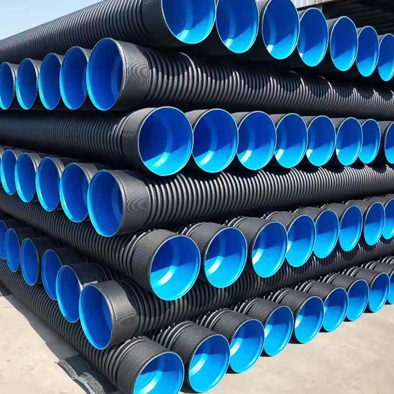HDPE Doublewall Corrugated Pipe Standard ISO4427/ IPS/DIPS Sizes DN225