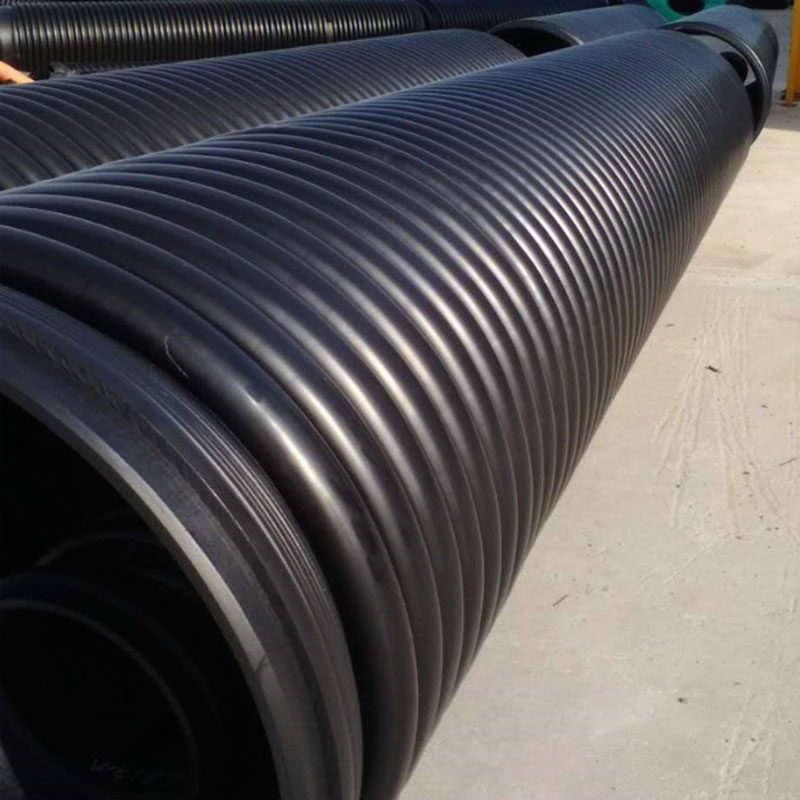hdpe reinforced carat corrugated pipe Standard ISO4427/ IPS/DIPS Sizes